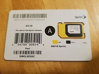 Maybe you would like to learn more about one of these? Sprint SIMOLW506C 3in1 Triple Cut SIM Card 854798005149 | eBay