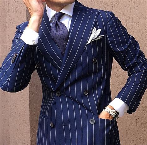 Gentlemen Gentlemens Fashion In 2019 Double Breasted Pinstripe Suit Mens Fashioncat