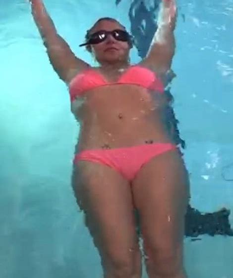 Britney Spears Shows Off Killer Bikini Body Reveals Swimming