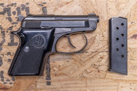 Beretta Model 20 25 Acp Police Trade In Pocket Pistol With Tip Up