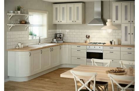 The costs are based on the cost needed to get the actual cabinet doors themselves and not the kitchen cabinetry. B&Q Brookfield Shaker Ivory | Kitchen layout, Rustic kitchen