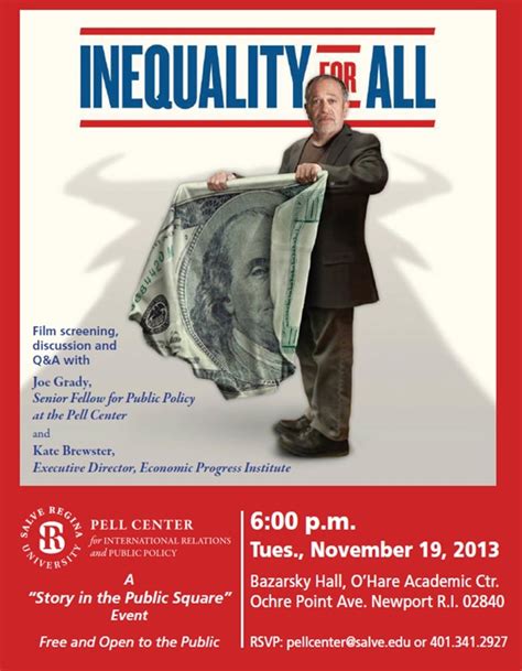 Inequality For All Documentary Screening Pell Center