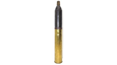 Ww1 French Immaculate 75mm Shrapnel Shell With Case Mjl