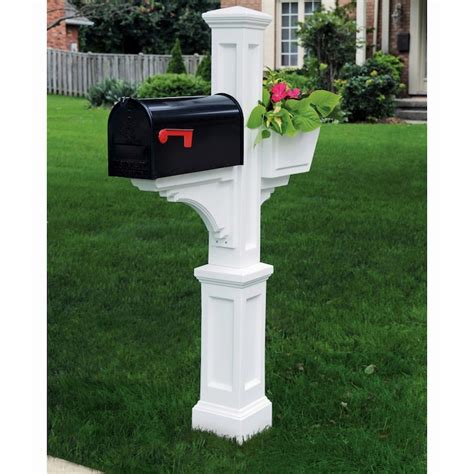 Mayne Westbrook 4 x 4 White Polymer Mailbox Post in the Mailbox Posts ...