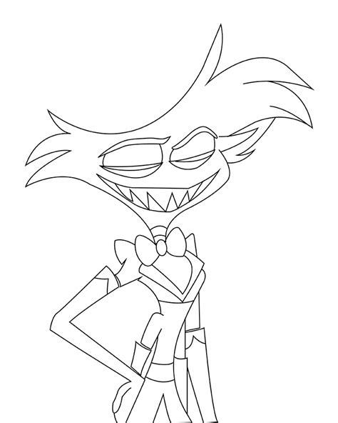 Hazbin Hotel Character Coloring Page Free Printable Coloring Pages