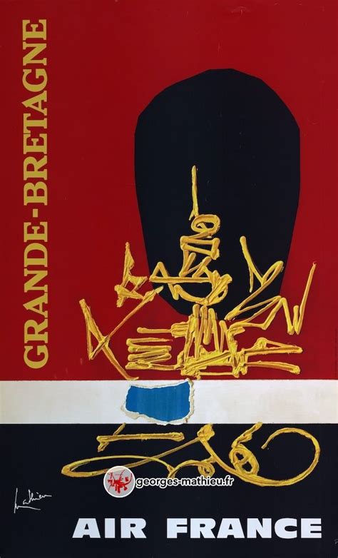100 x 62cm / 39,37'' x 24, 11 inch etat : Affiches Air France — Georges Mathieu | Air france ...