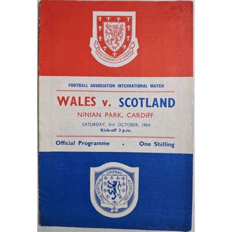 Wales V Scotland 1964 Just Footy Stuff