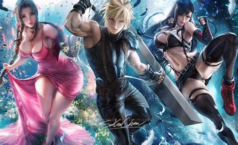 Both characters will look like heroes in however, remake promises to have some surprises the original didn't, so who knows what it has in store for cloud, aerith, and tifa. FF remake wallpaper format by sakimichan on DeviantArt in ...