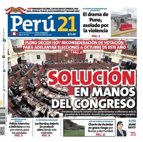 Soluci N En Manos Del Congreso Impresa Peru