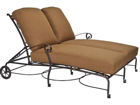 Ow Lee San Cristobal Wrought Iron Double Chaise Lounge Double Chaise