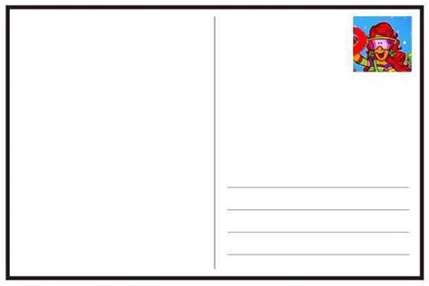 46 Blank Postcard Template For Kids Psd File With Postcard Template For