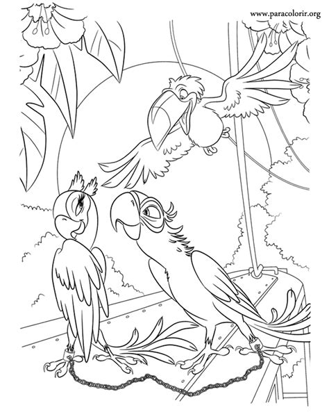 Rio The Movie Blu Jewel And Rafael Coloring Page