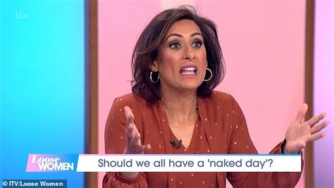 loose women s saira khan strips off in her dressing room in cheeky skit daily mail online