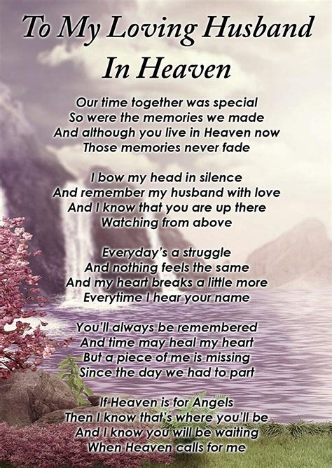 Lisas Ts To My Loving Husband In Heaven Memorial Graveside Funeral