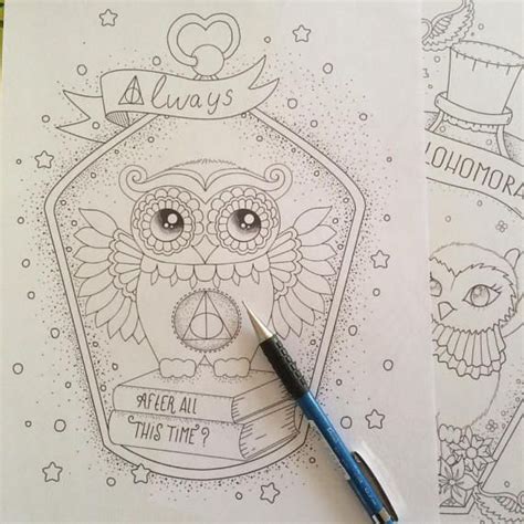Free owl coloring pages for you all.this animal on the harry potter movie servers to delivered letter. Harry Potter Printable Coloring Page Always - harry potter ...