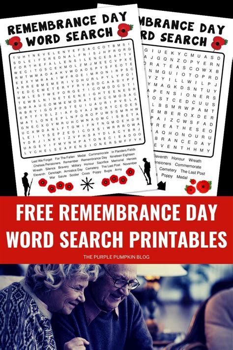 Free Printable Remembrance Day Word Searches