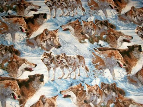 Wolf Fabric Quilting Fabric By The Yard Fabric David Textiles Wild