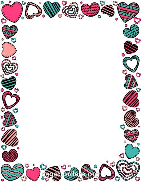 Heart Doodle Border Clip Art Page Border And Vector Graphics Heart