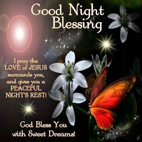 Good Night Blessings Quotes Good Night God Bless You Images And Prayer