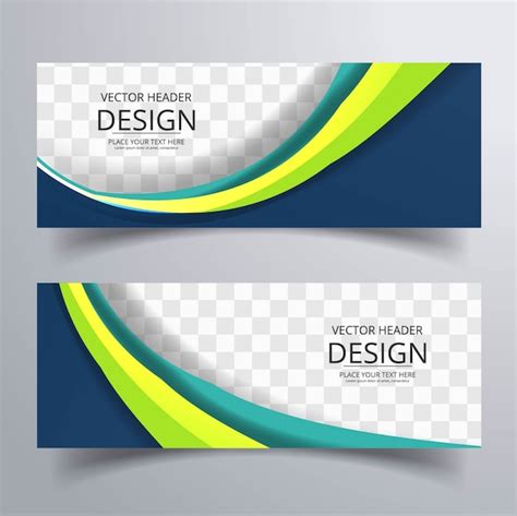 Free Vector Colorful Wavy Banners