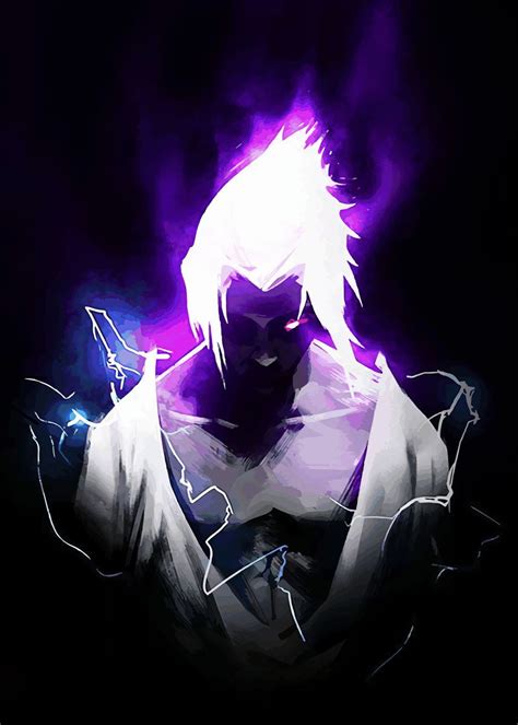 Sasuke Neon Art Poster By Battery Aaa Displate In 2021 Naruto And