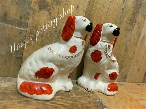 A Great 20th C Pair Of Staffordshire Dog Figurines Etsy In 2021