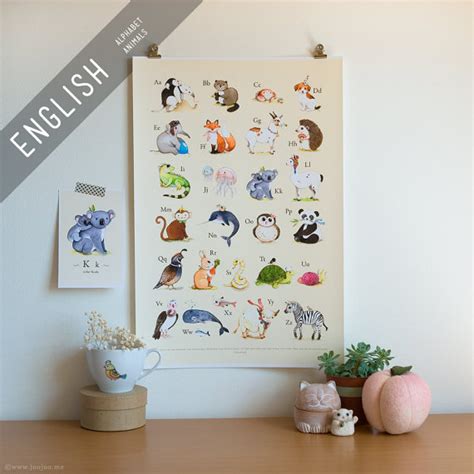 Abc Print Abc Animals Animal Alphabet Alphabet Print By Joojoo 4500