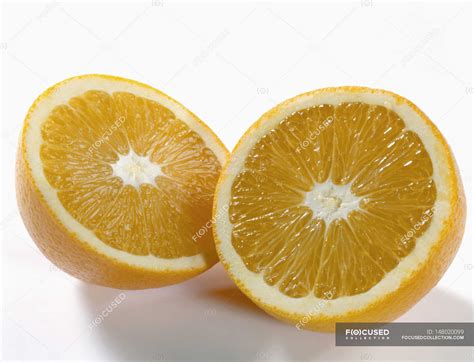Fresh Orange Halves — Diet Copy Space Stock Photo 148020099