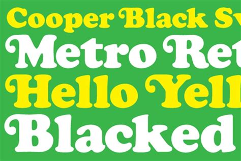Cooper Black And Cooper Black Italic Stunning Serif Fonts Creative Market