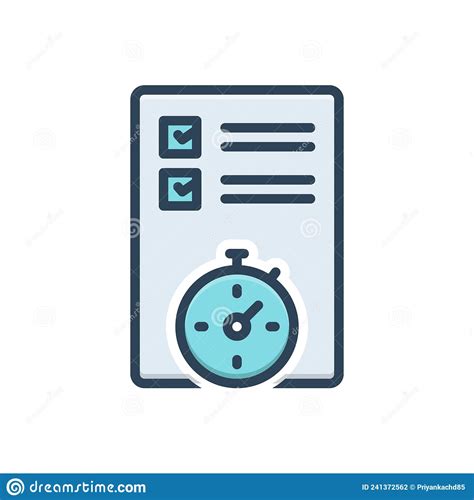 Color Illustration Icon For Planning Organized And Arrangement Stock