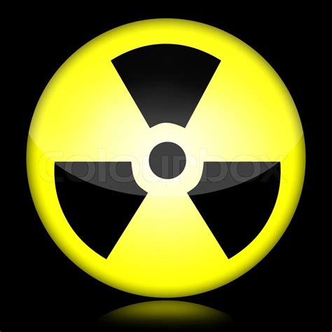 Radioactive Symbol Isolated Over Black Background Stock Photo Colourbox
