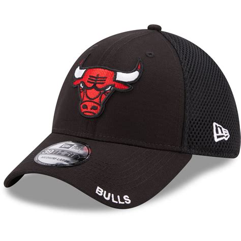Mens New Era Black Chicago Bulls Classic Neo 39thirty Flex Hat
