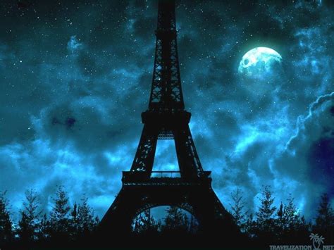 Blue Eiffel Tower Wallpaper