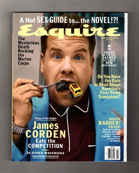 Esquire Magazine March 2017 New Esquire James Corden Eating Toy