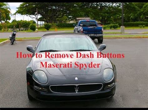 Painted sugar soap over all the bits and left it for 10 minutes. How To Remove Sticky Buttons From A Maserati Spyder - YouTube