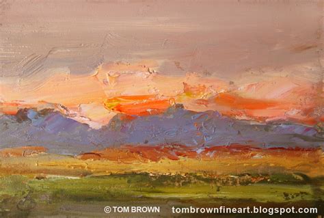 Tom Brown Fine Art 20 Colorful Sunset Plein Air Landscape Oil