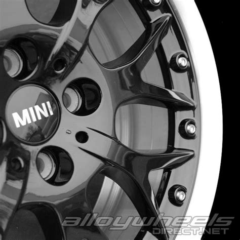 17 Mini R90 Cross Spoke 2pc Wheels In Polished Black Alloy Wheels Direct 1241003