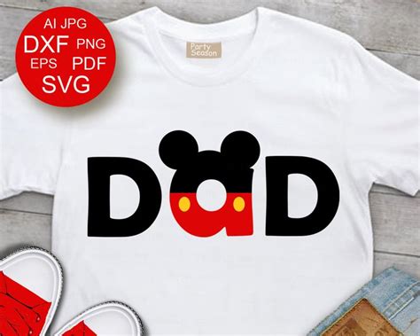 Dad Svg Mickey Mouse Svg Fathers Day Disney Shirts For Men Disney Svg