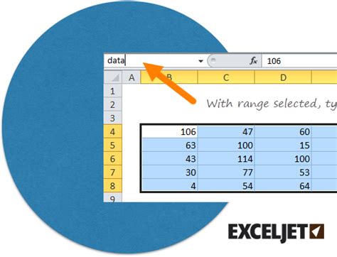 Named Ranges In Excel Exceljet
