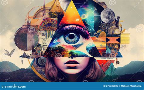 Dream Vision Board Concept And All Seeing Eye Generative Ai Stock