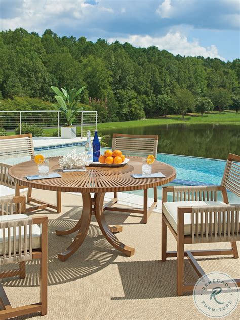 St Tropez Natural Teak Outdoor Round Dining Table Homegallerystores