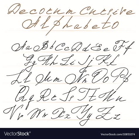 Cursive Alphabet Letters