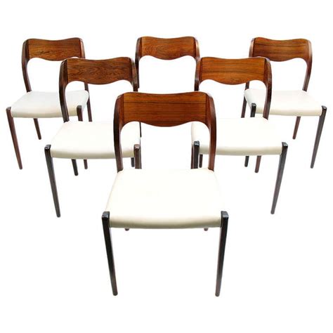 Six Danish Rosewood Dining Chairs By Niels Moller From A Unique
