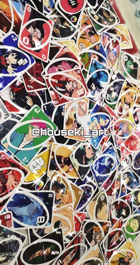 Anime Uno Playing Card Set Model 1 Uno Anime Anime Uno Etsy