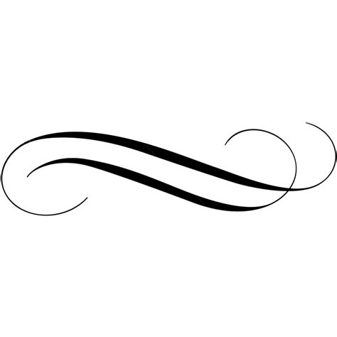 Spencerian Florece En Blanco Y Negro Png Negro Firmar Ilustración