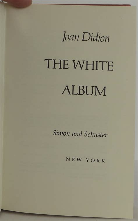 The White Album Von Didion Joan Fine Hardcover 1979 First Bookbid