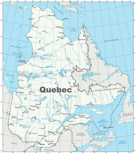 Map of Quebec with cities and towns - Ontheworldmap.com
