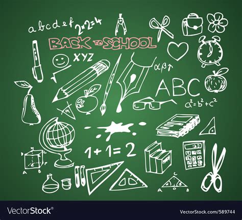 Back To School Blackboard Royalty Free Vector Image
