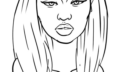 Find more coloring pages online for kids and adults of nicki minaj celebrity coloring pages to print. Nicki Minaj Printable Coloring Pages