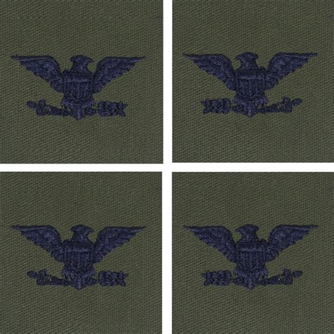 Air Force Embroidered Rank Colonel Subdued Fatigue Non Refundable